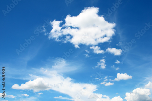 blue sky and white clouds background.