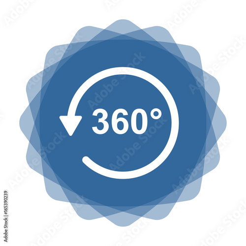 App Icon blau 360° flach
