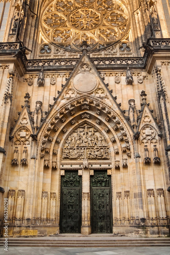 Entrance of the St. Vitus Cathedral. Prague, Czech Republic © fischers