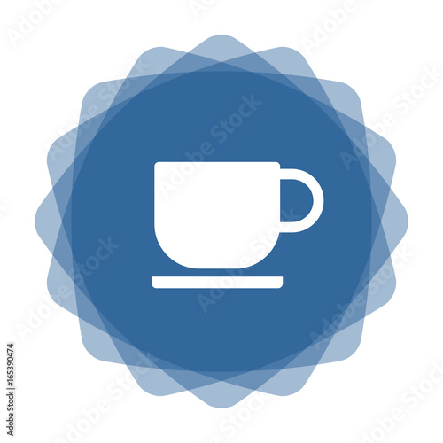 App Icon blau Kaffeetasse