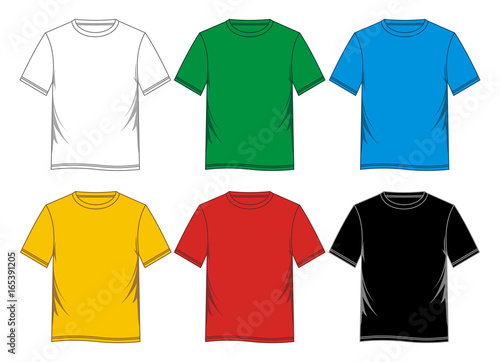 t-shirt template, vector image
