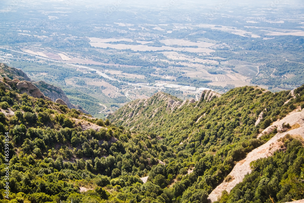Naklejka premium Panoramic view of Montserrat mountain. Catalonia. Spain.