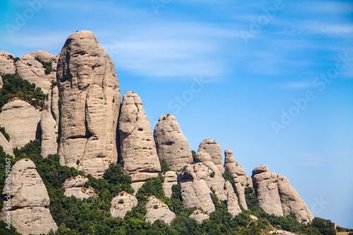 Montserrat mountain rocks. Catalonia. Spain.