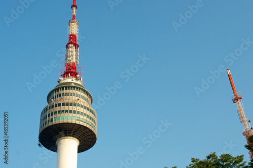 Seoul tower in summer in South Korea
