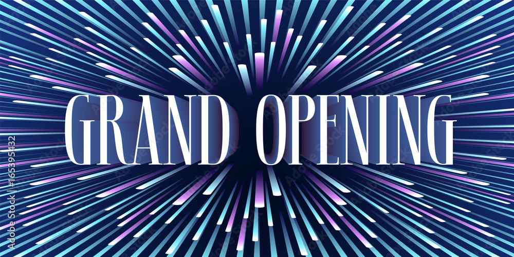 Fototapeta premium Grand opening vector background