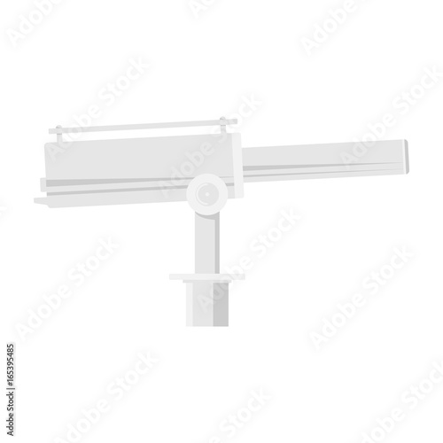 Tourist telescope flat vector