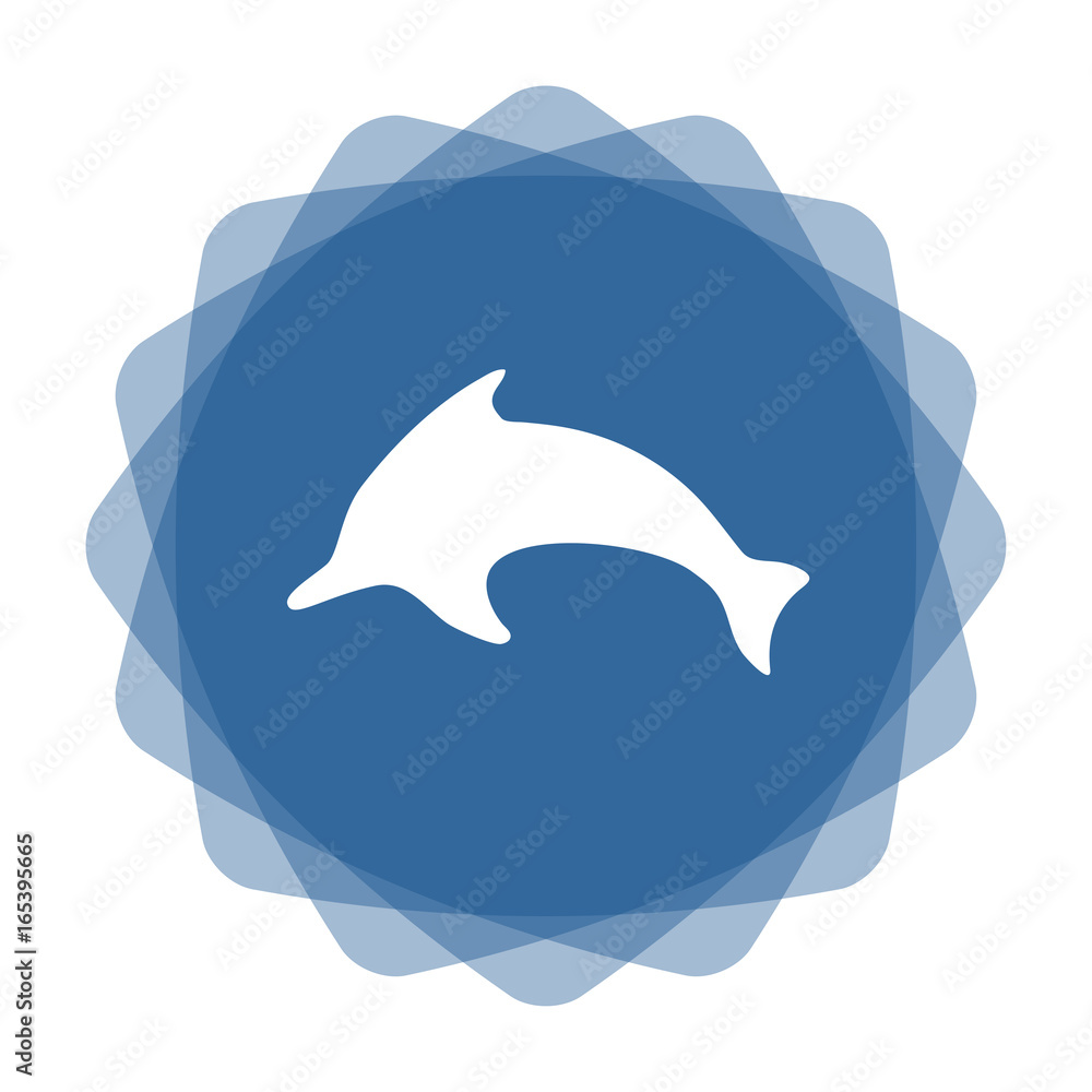 Obraz premium App Icon blau Delfin