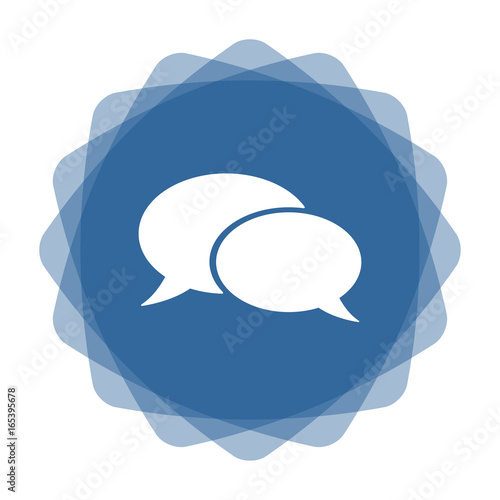 App Icon blau Sprechblasen