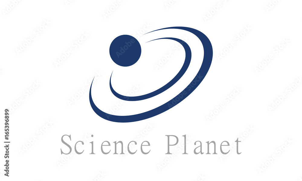  circle orbit science planet logo - obrazy, fototapety, plakaty 