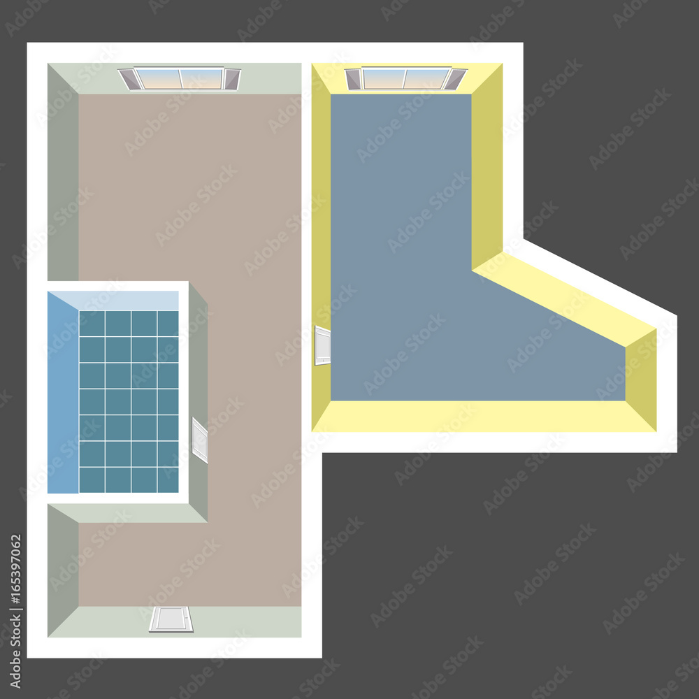 Empty house plan top view Stock Vector | Adobe Stock