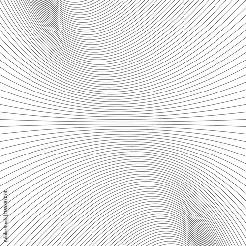 Monochrome line pattern background design - vector graphic from black stripes on white