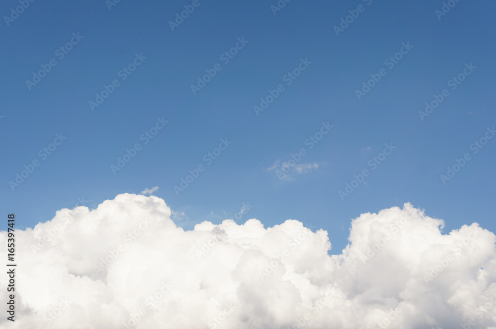 White fluffy clouds with blue sky copyspace White fluffy clouds with blue sky copyspace