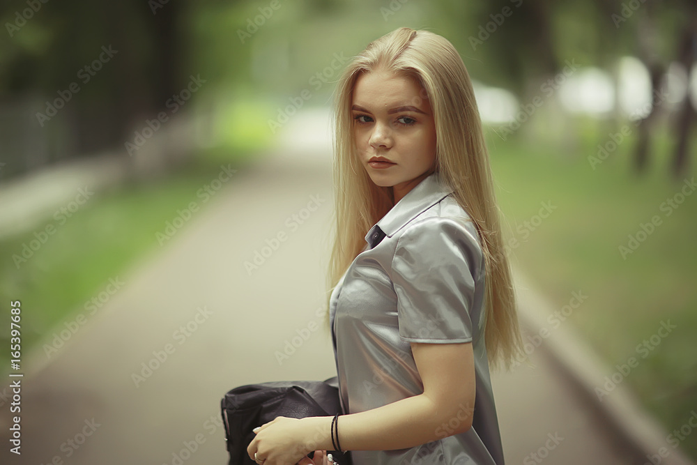 Portrait of a girl adult young beautiful fashionable Portrait of a girl adult young beautiful fashionable