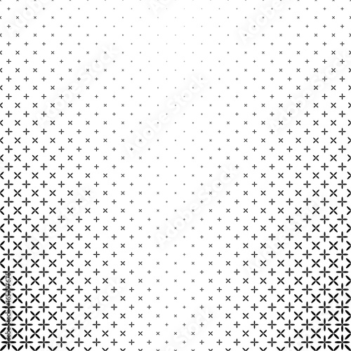 Monochrome abstract ellipse pattern background - black and white geometric halftone vector
