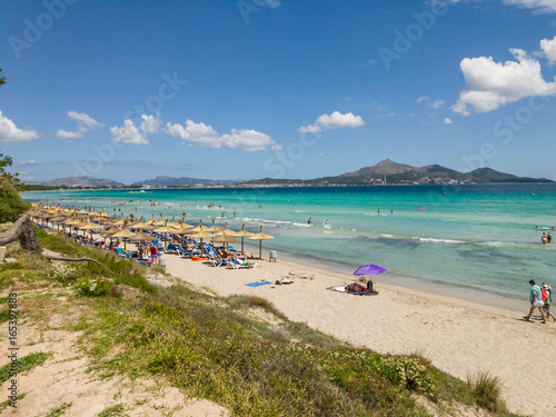 Playa de Muro beach, summer Mallorca landscape