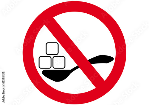 Schild Zucker verboten