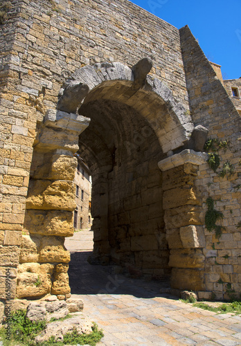 Wallpaper Mural Porta all' Arco, one of city's gateways, is the most famous Etruscan architectural monument in Volterra, Italy Torontodigital.ca