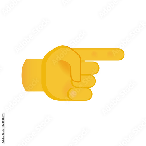 Pointing Hand on White Background. Isolated Vector Illustration  Hand on White Background. Isolated Vector Illustration 