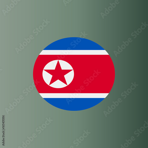 Free Download North Korea flag icon. flat design - GFXLoad