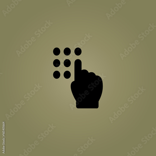 Enter pin code icon. flat design