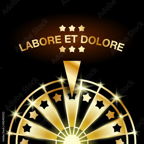 Wheel of Fortune. Golden casino gaming machine illustration.