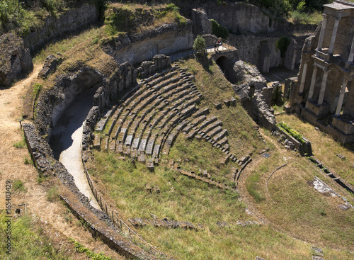 Antique roman Amphitheater in Volterra, Tuscany-Italy