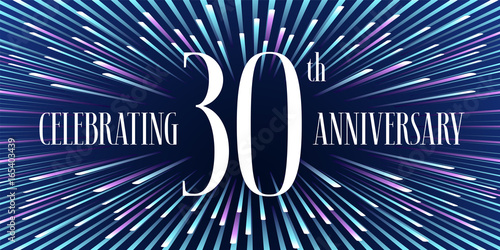 30 years anniversary vector icon, banner