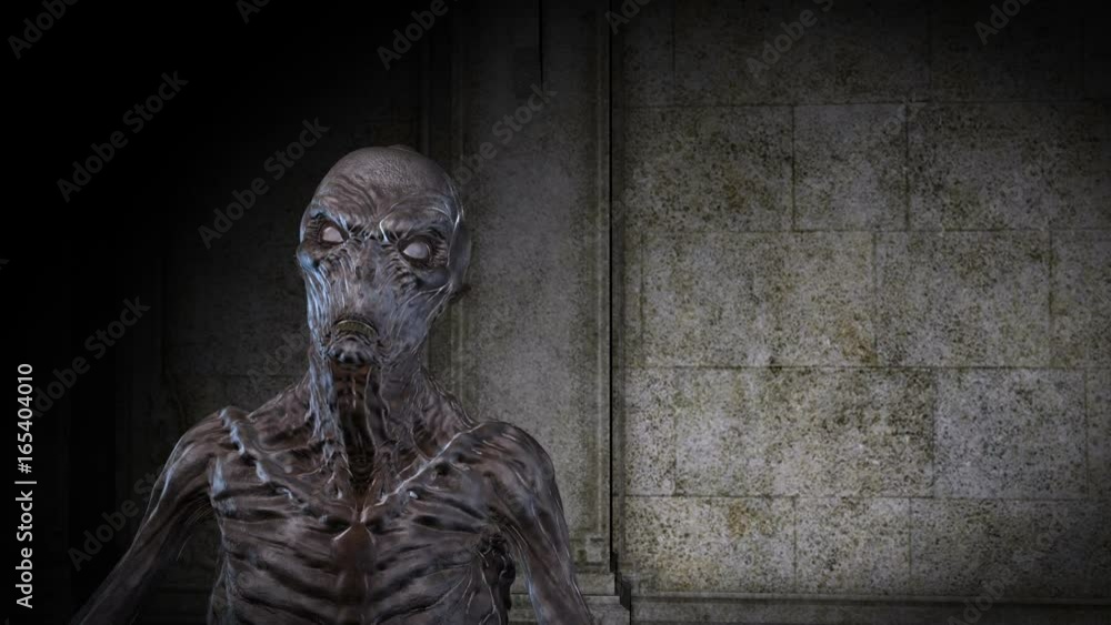 Digital 3D Animation of creepy Ghoul Digital 3D Animation of creepy Ghoul