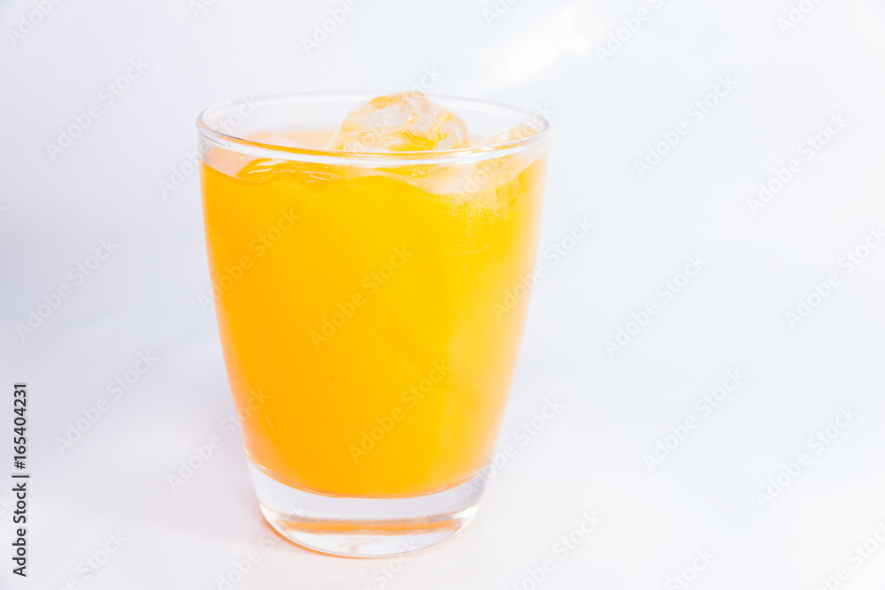 orange juice on white background orange juice on white background