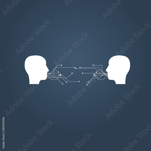 Digital communication and social media vector illustration concept.