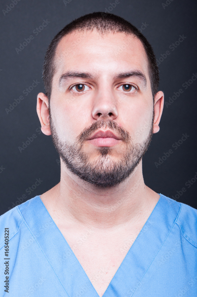 Fototapeta premium Portrait of male medical nurse posing