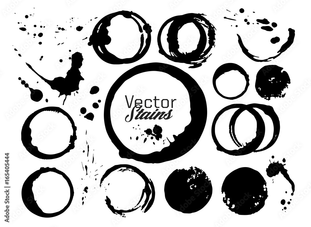 Set of ink spots. Drops stains. Vector Set of ink spots. Drops stains. Vector