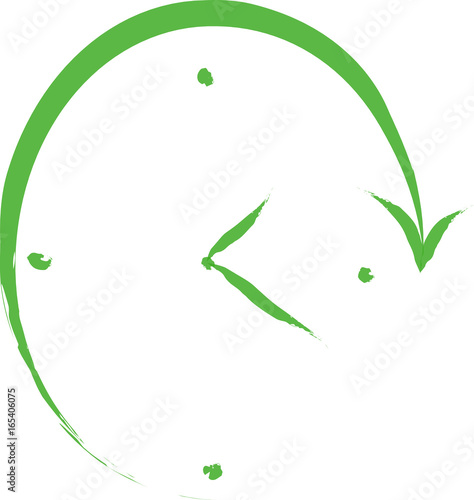Clock icon - natural green