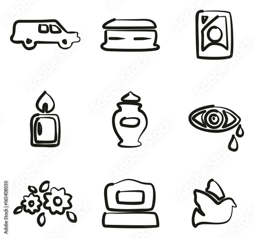 Funeral Icons Freehand 