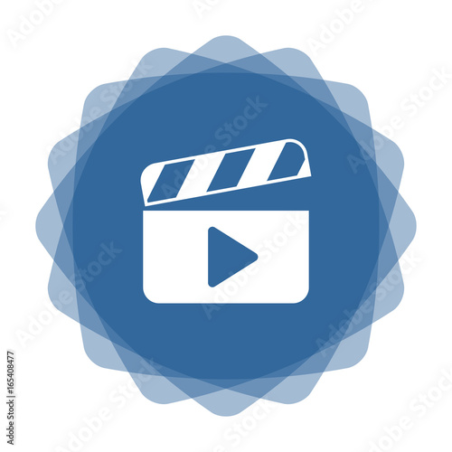 App Icon blau Filmklappe Wiedergabe