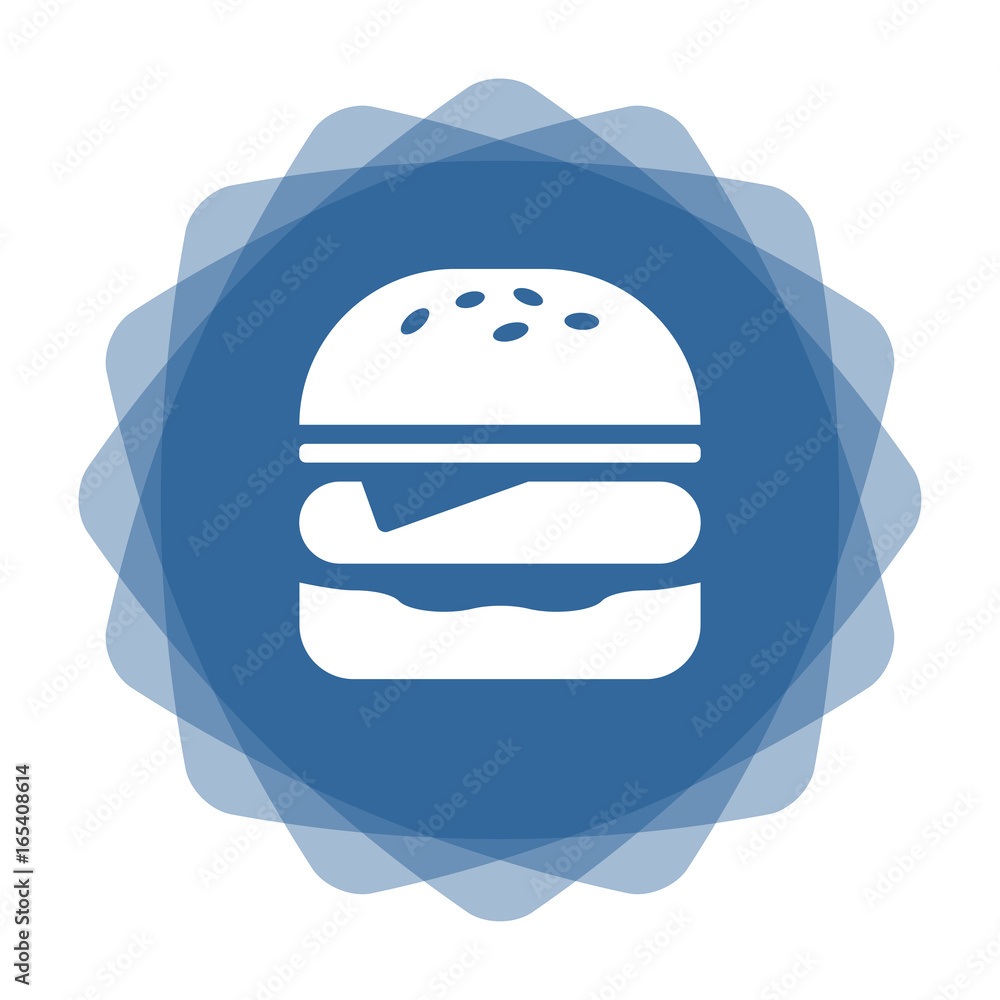 Naklejka premium App Icon blau Burger