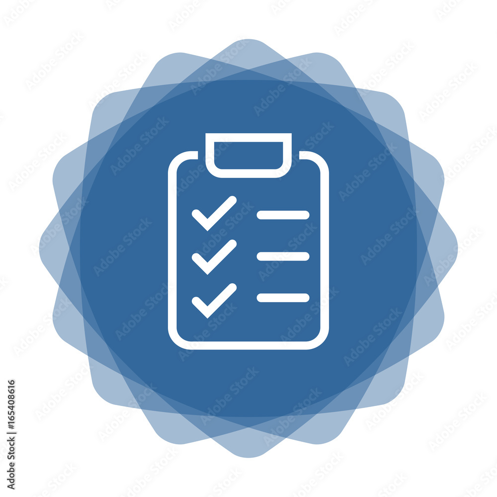 App Icon blau Checkliste