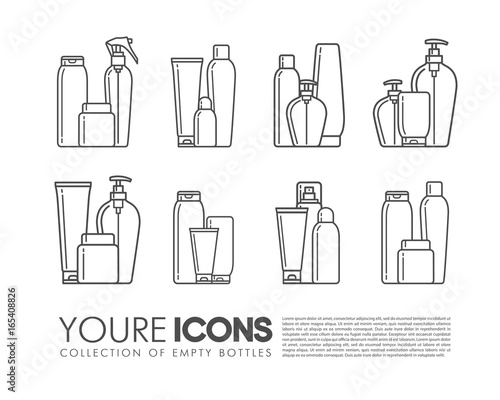 Blank Cosmetic Packages Set