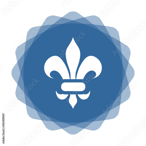 App Icon blau Lilienornament