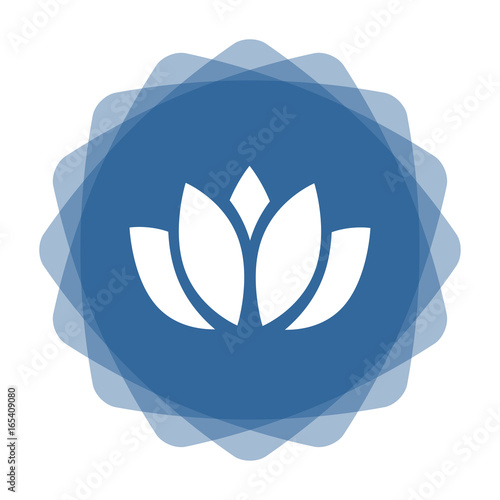 App Icon blau Lilienblüte