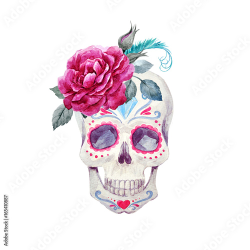 Nice watercolor skull