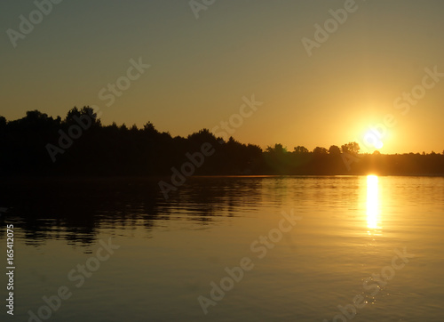 sunrise over the river