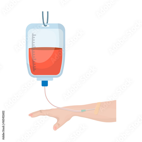 Procedure of blood transfusion. Medicine single icon in cartoon style vector symbol stock illustration web.