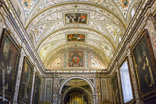 Ceiling of Guadalupe Monastery Sacristy and Saint Jerome Chapel,  Caceres, Spain photo