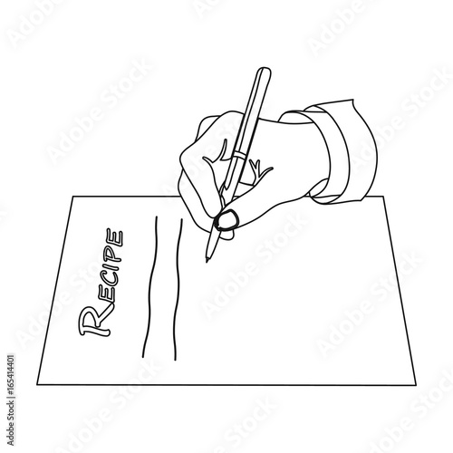 The doctor prescribes the prescription. Medicine single icon in outline style vector symbol stock illustration web.