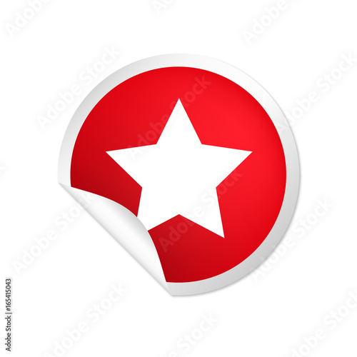 runder Sticker rot Stern