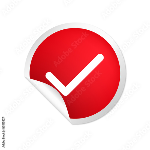 runder Sticker rot haken
