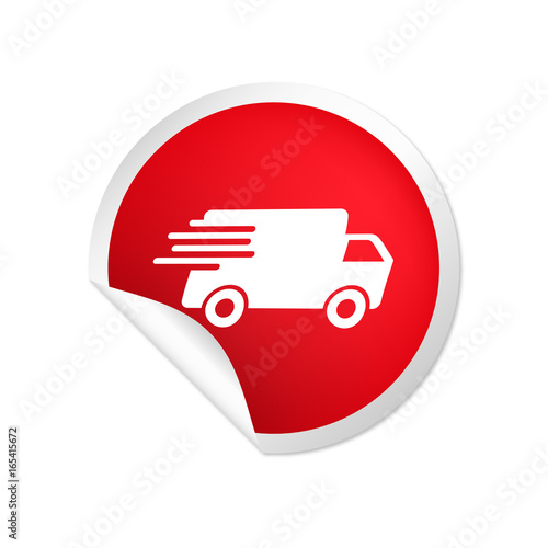 runder Sticker rot Lieferservice