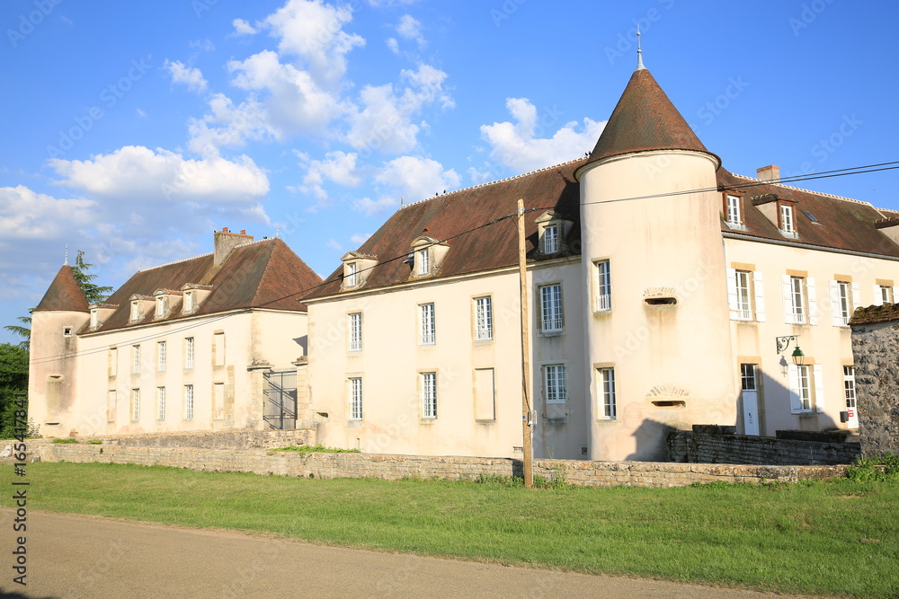 The historic Castle of Ragny in Burgundy, France