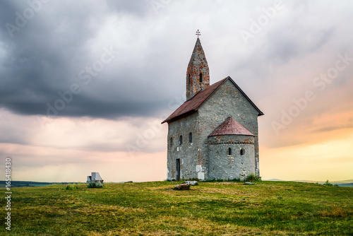 Lonely Drazovsky church in the country, Slovakia